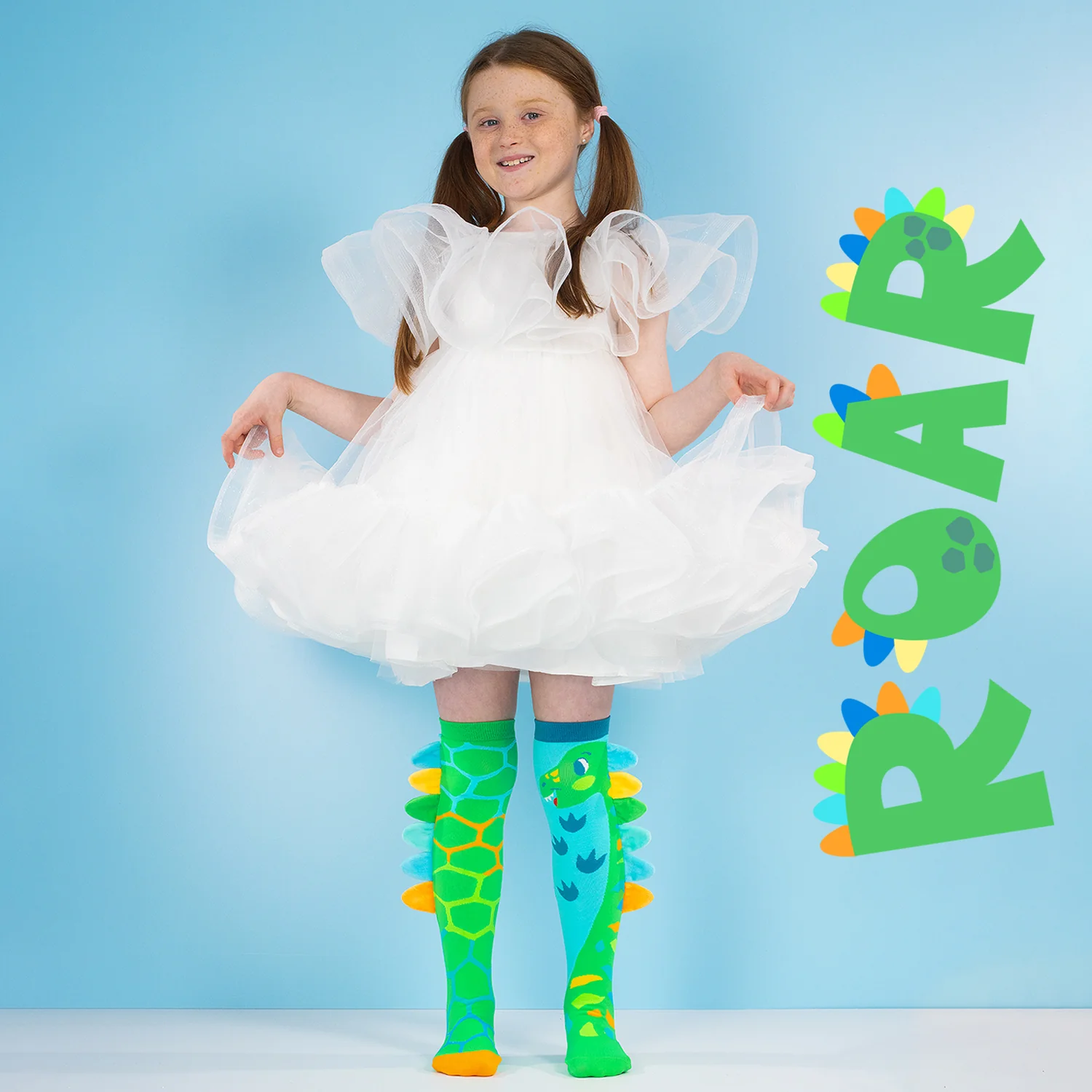 GREEN ROAR DINOSAUR SOCKS - Image 3